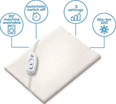 Sanitas SHK Electric Heating Pad with 3 Heat Settings, Auto Shut-Off 90 Minutes, Washable Cotton Cover - 30 x 40 cm