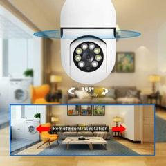 360° 2MP Bulb Fit Wireless WiFi Security Camera with Night Vision and Motion Detection
