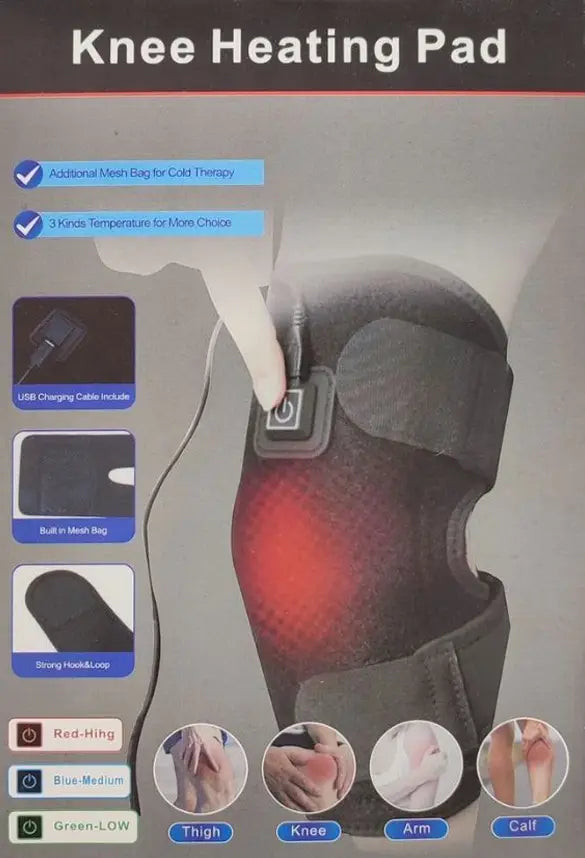Adjustable Knee Heating Pad with USB Power & Pain Relief