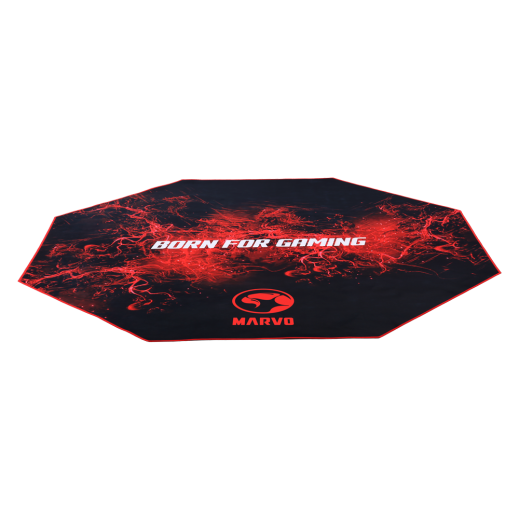 Marvo Scorpion XL Gaming Chair Mat - Black & Red