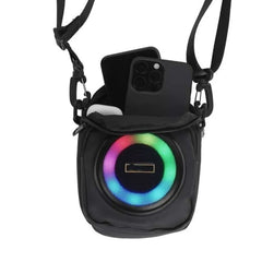 Multifunctional Shoulder Bag with 8W Bluetooth 5.4 Speaker, 4 Inch Woofer, TWS Support, FM Radio, TF & USB Playback, 2500mAh Battery, Bag Dimensions: 19 H × 13 L × 8 W CM