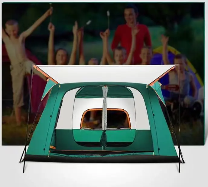 Portable Foldable 8-10 Persons Family Camping Tent with Carry Bag - Durable & Weather Resistant