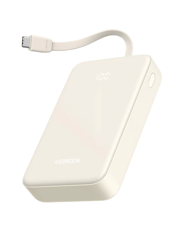 UGREEN 20000mAh PB 22.5W with Built-in Cable35340 - White