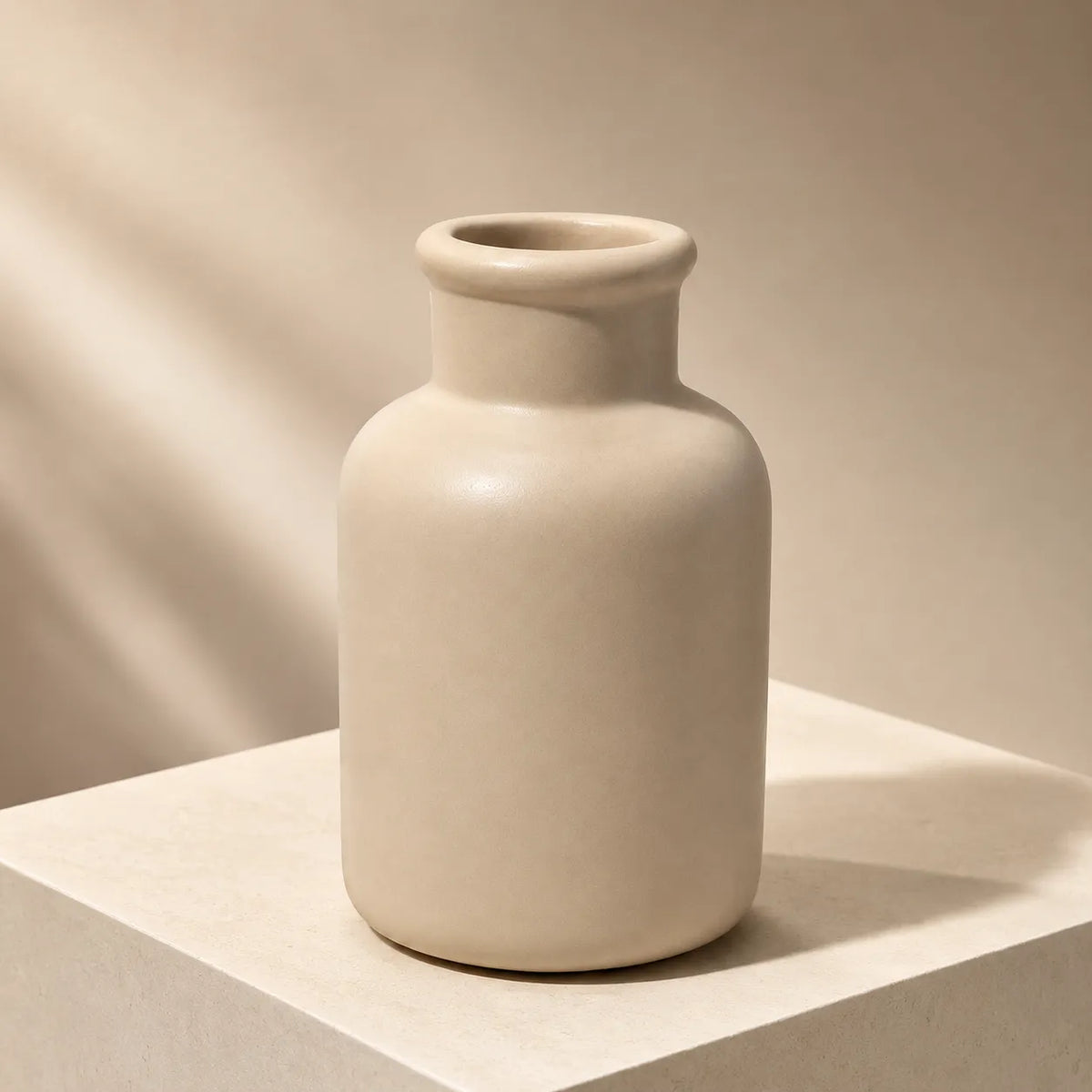 Modern Ceramic Bottle Vase 13cm Decorative Flower Vase for Tabletop, Shelf, Living Room, Bedroom & Office Décor