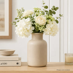 Modern Ceramic Bottle Vase 13cm Decorative Flower Vase for Tabletop, Shelf, Living Room, Bedroom & Office Décor