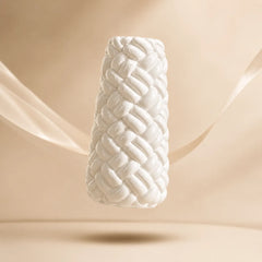 Modern Decorative Braided Weave Tabletop Ceramic Flower Vase for Living Room, Office & Home Décor - 25 x 12 CM