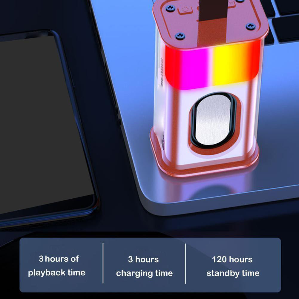 Transparent Mini Wireless Bluetooth Speaker with High Quality Sound and RGB Light