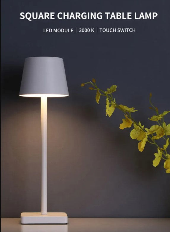 Modern LED Desk Touch Lamp with Dimming - Rechargeable, Waterproof Table Lamp for Home and Outdoor Use