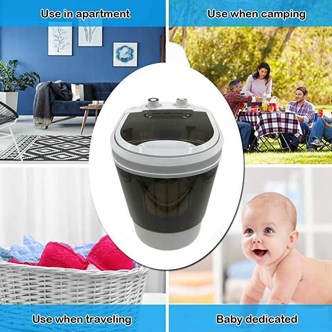 Mini Portable Washing Machine with Low Noise and Intelligent Wash Cycle 3 Kg Capacity