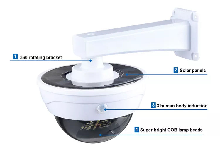 مصباح LED يعمل بالطاقة الشمسية مع جهاز تحكم عن بعد ومستشعر حركة بثلاثة أوضاع